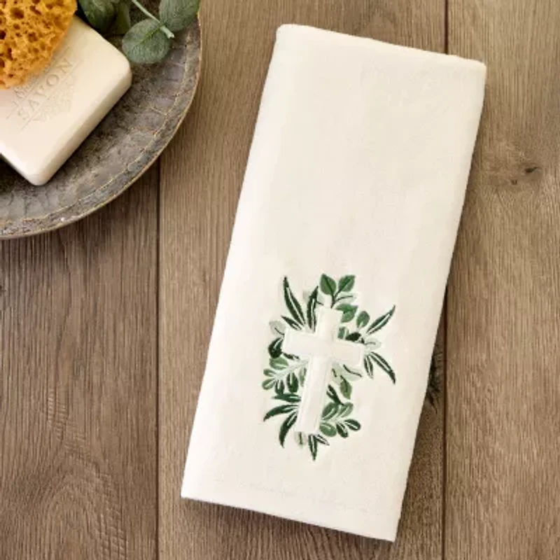 Saturday Knight Cross With Greenery Hand Towel 2-pc. Hand Towel