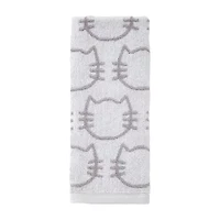 Saturday Knight Cat 2-pc. Embellished Animal Print Hand Towel