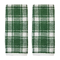 Saturday Knight Buffalo Plaid 2-pc. Embellished Hand Towel