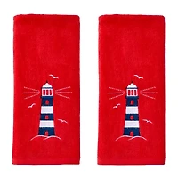 Saturday Knight Lighthouse Embroidered 2-pc. Beach + Nautical Hand Towel