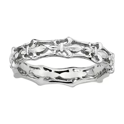 Womens Sterling Silver Stackable Ring