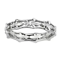 Womens Sterling Silver Stackable Ring