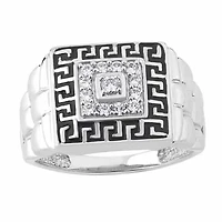 Mens 2MM 1/3 CT. T.W. Genuine White Diamond 10K Gold Band
