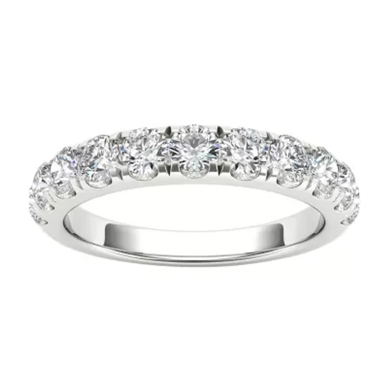 Womens 2MM 1/ CT. T.W. Natural White Diamond 14K Gold Wedding Band