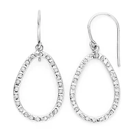 Diamond Fascination™ 14K White Gold Open Teardrop Earrings