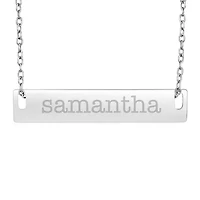 Personalized Sterling Silver Name Bar Necklace