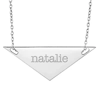 Personalized Sterling Silver Name Triangle Necklace