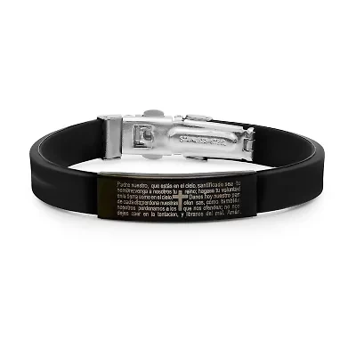 Steeltime Mens Stainless Steel 8 Inch Solid Id Bracelet