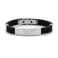 Steeltime Mens Stainless Steel 8 Inch Solid Id Bracelet