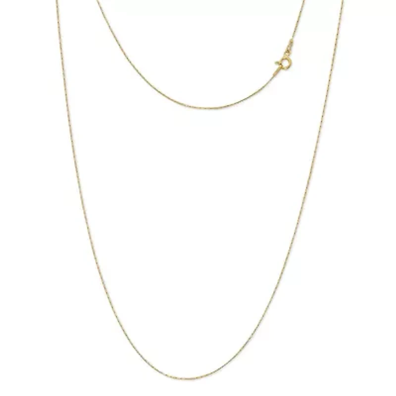 Made in Italy Womens 24K Gold Over Silver Sterling Silver Inch Link Chain Necklace