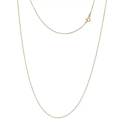 Made in Italy Womens 24K Gold Over Silver Sterling Silver Inch Link Chain Necklace