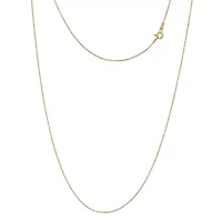 Made in Italy Womens 24K Gold Over Silver Sterling Silver Inch Link Chain Necklace