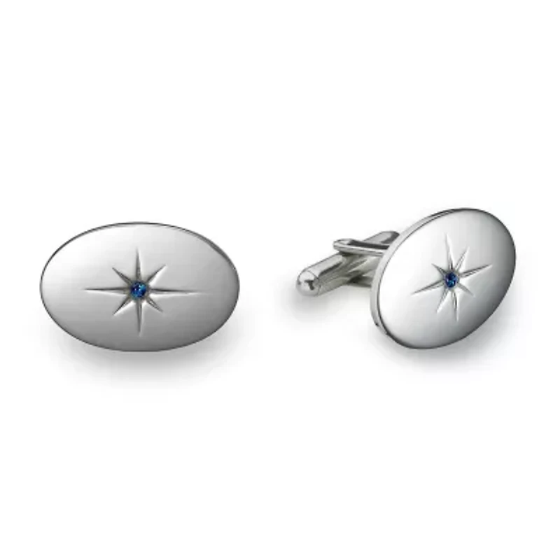 Oval Starcut Blue Stone Cufflinks