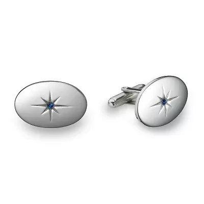 Oval Starcut Blue Stone Cufflinks