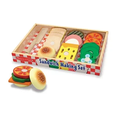 Melissa & Doug Play Food Sandwich Making Set Interactive Toy