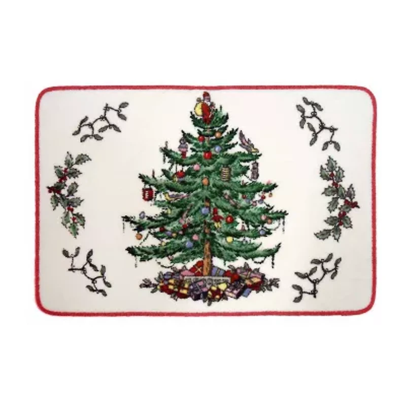 Avanti Spode Christmas Tree Bath Rug