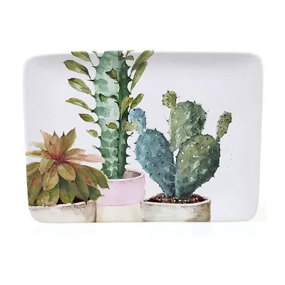 Certified International Cactus Verde Rectangular 16" X 12" Serving Platter