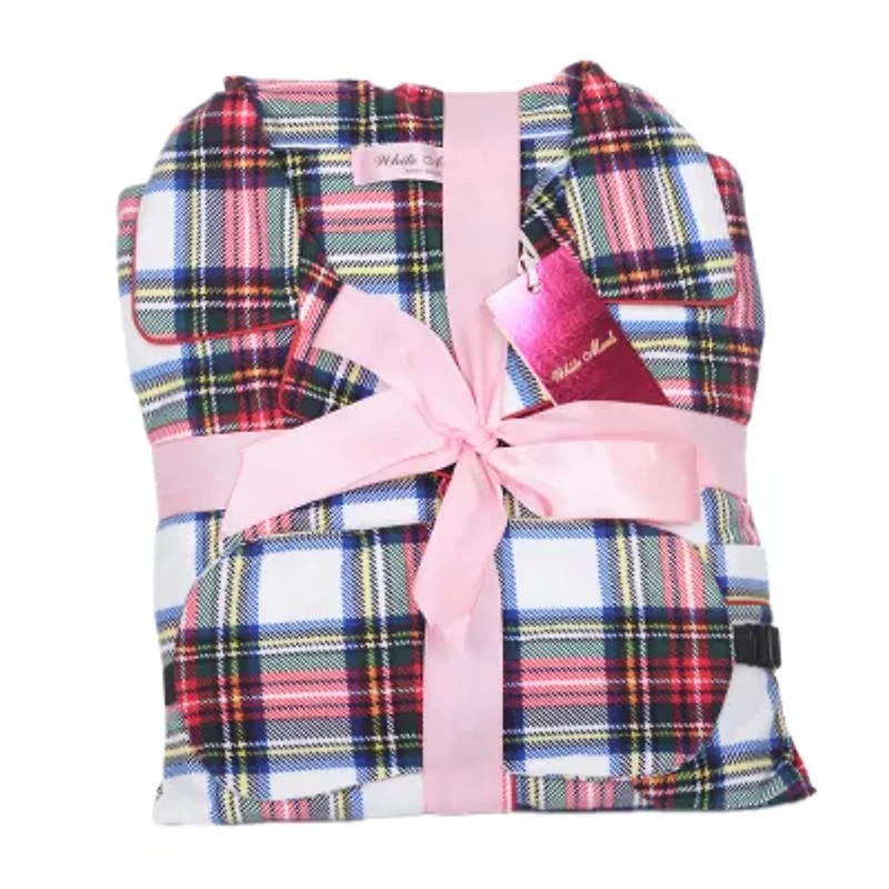 White Mark Womens Long Sleeve Pant Pajama Set 3-pc.