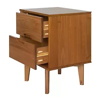 Modern 3 Drawer Solid Wood Nightstand