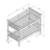 Solid Wood Mission Design Bunk Bed