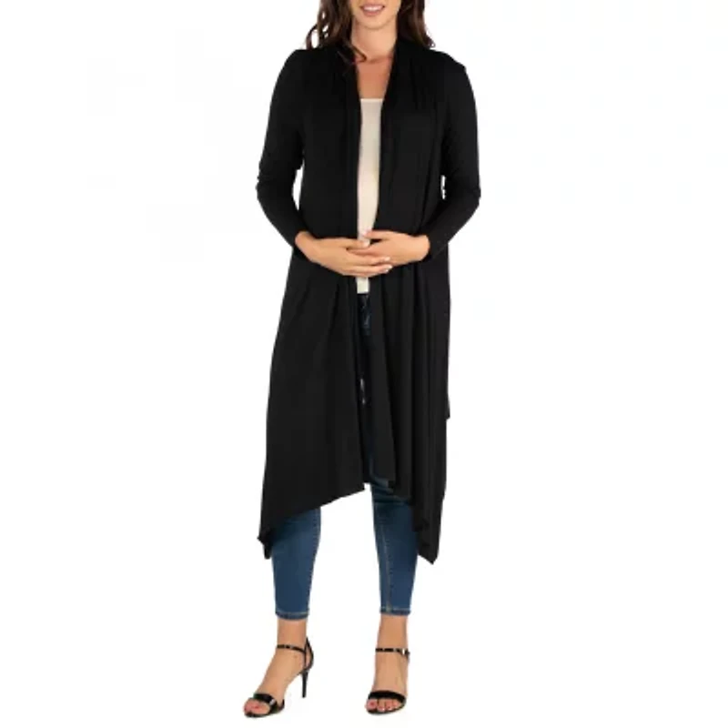 24seven Comfort Apparel Womens Maternity Midweight Soft Shell Vest