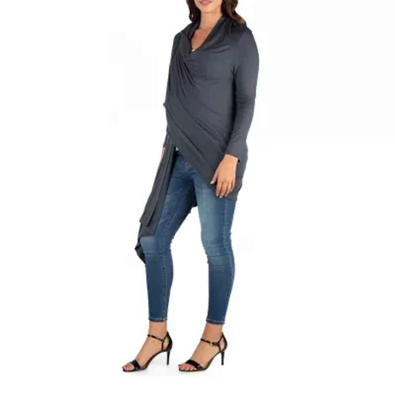 24seven Comfort Apparel Womens Midweight Maternity Soft Shell Vest