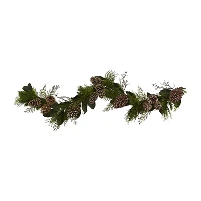 Nearly Natural 6’ Pinecone And Pine Artificial Christmas Indoor Garland