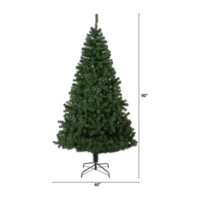 Nearly Natural 7 1/2 Foot Northern Tip Pine With 400 Clear Led Lights Pre-Lit Christmas Tree