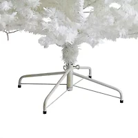 Nearly Natural 7 Foot White With 1000 Bendable Branches And 350 Clear Led Lights Pre-Lit Artificial Christmas Tree