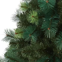 Nearly Natural 6ft. Assorted Green Scotch Pine Artificial Christmas Tree With 250 Led Lights 6 Foot Pre-Lit Pine Christmas Tree