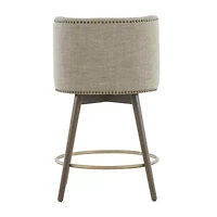 Madison Park Quarry Counter Height Upholstered Swivel Bar Stool