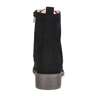 Journee Collection Womens Vienna Block Heel Combat Boots