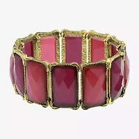 1928 Gold Tone Womens Purple Stretch Bracelet