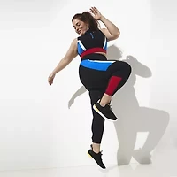 Sports Illustrated Womens Plus Sleeveless Active Crop Top