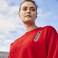 Sports Illustrated Womens Crew Neck 3/4 Sleeve Sweatshirt