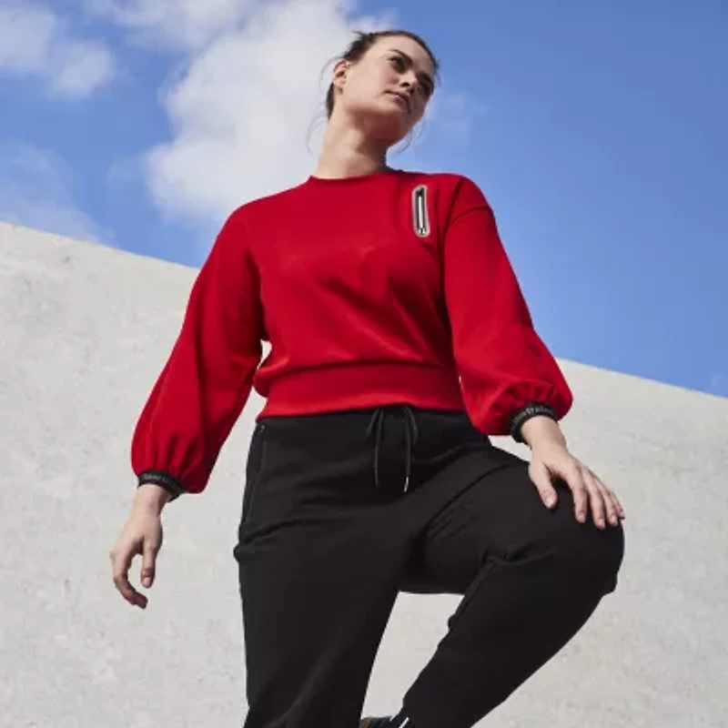 Sports Illustrated Womens Crew Neck 3/4 Sleeve Sweatshirt