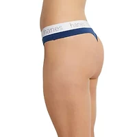 Hanes Originals Ultimate Cotton Stretch Women’s Thong Underwear Pack, 3-Pack 45UOBT