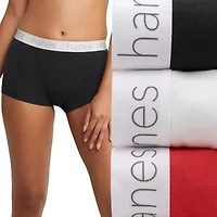 Hanes Originals Womens 3 Pack Cooling Multi-Pack Boyshort Panty 45uobb