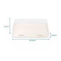 Home Expressions Arcylic With Linen Liner Jewelry Organizer