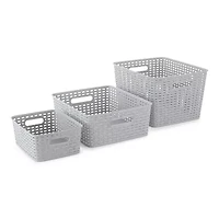 Home Expressions Medium Durable Plastic Weave Storage Bins