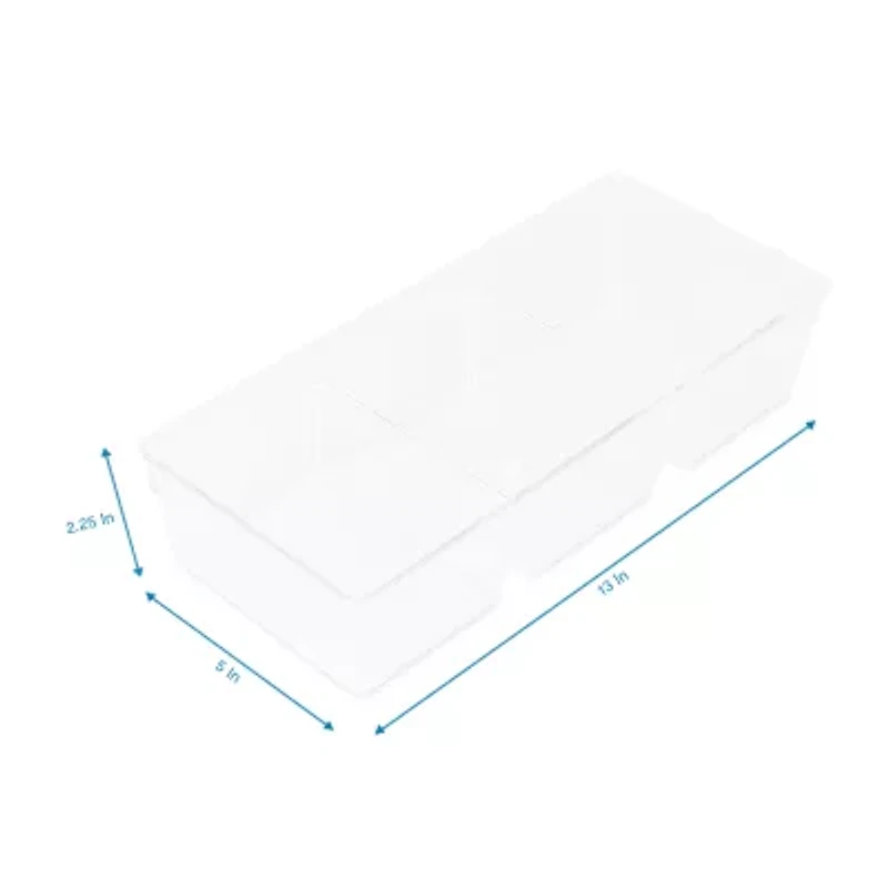 Home Expressions Narrow 3-Compartment Storage Bin