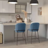 Corliving Blakeley Counter Height Upholstered Bar Stool