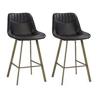 Corliving Christoff Stool 2-pc. Counter Height Upholstered Bar