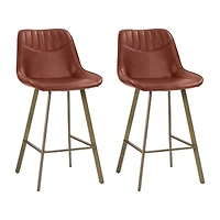 Corliving Christoff Stool 2-pc. Counter Height Upholstered Bar