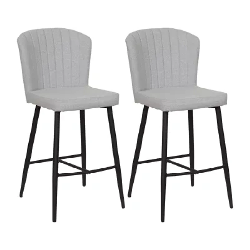 Corliving Jasper Counter Height Upholstered Bar Stool