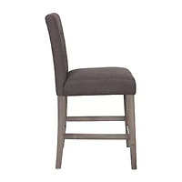 Corliving Leila Counter Height Upholstered Tufted Bar Stool