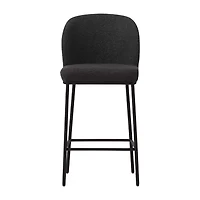 Corliving Boucle 2-pc. Counter Height Upholstered Bar Stool