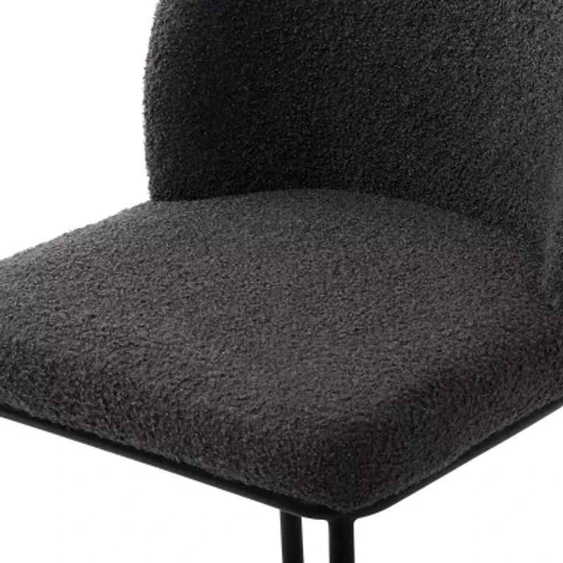 Corliving Boucle 2-pc. Counter Height Upholstered Bar Stool