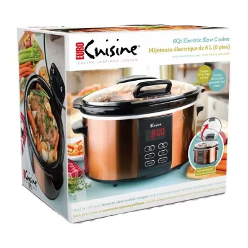 Euro Cuisine Slow Cooker with preprogrammed heating setting