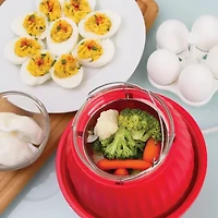 Electric Food Steamer and Egg Cooker with Auto Shut Off Feature